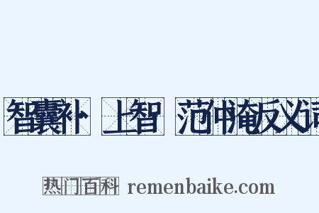 智囊补·上智·范仲淹反义词是什么意思的图片